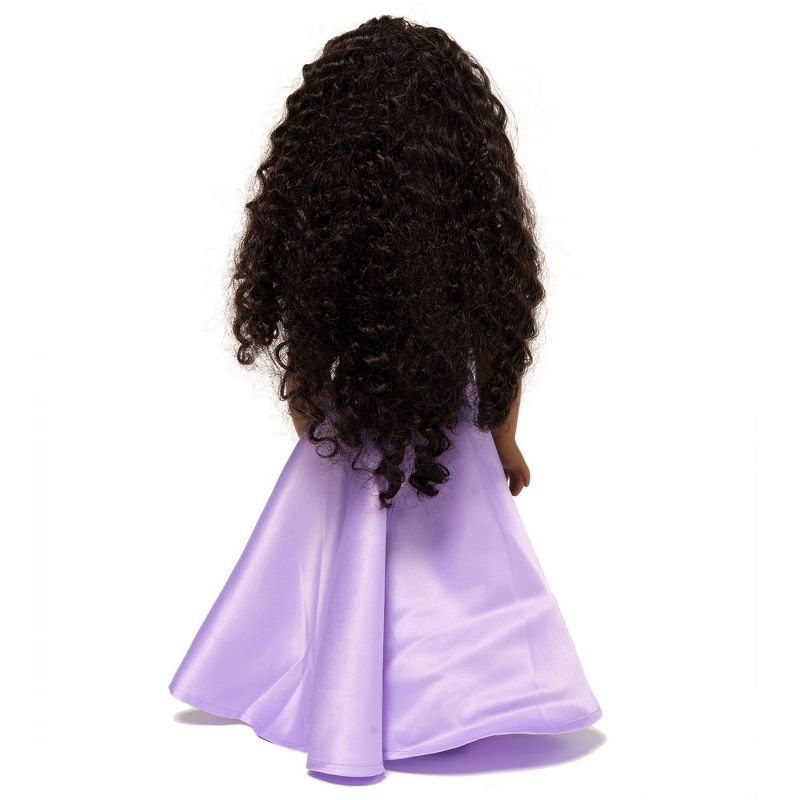 I'M A GIRLY Jasmine 18" Fashion Doll with Brunette Curly Interchangeable Wig to Style