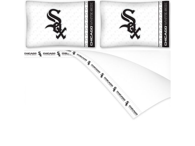 MLB Baseball Full Bedding Sheet Set - Chicago White Sox..