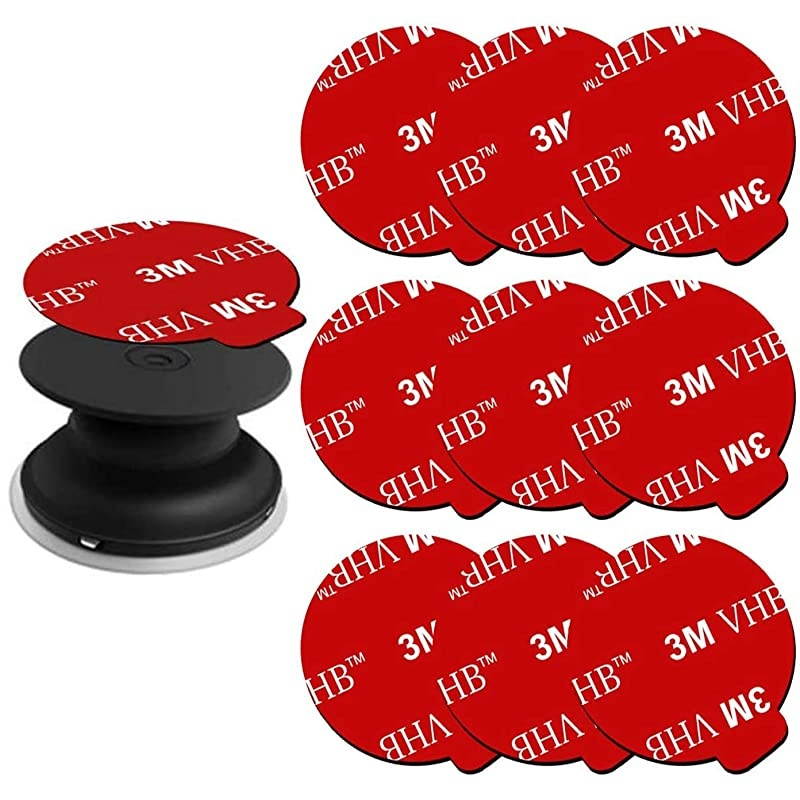 Very High Bond Sticky Adhesive  9 Pack Adhesive Replacement for Socket Base 14 inches Double Sided Sticker Tapes for Phone Collapsible Grip Stand Base