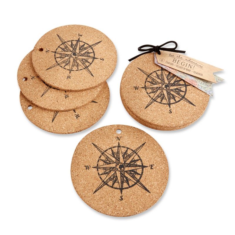 12ct "Let the Journey Begins" Cork Coasters