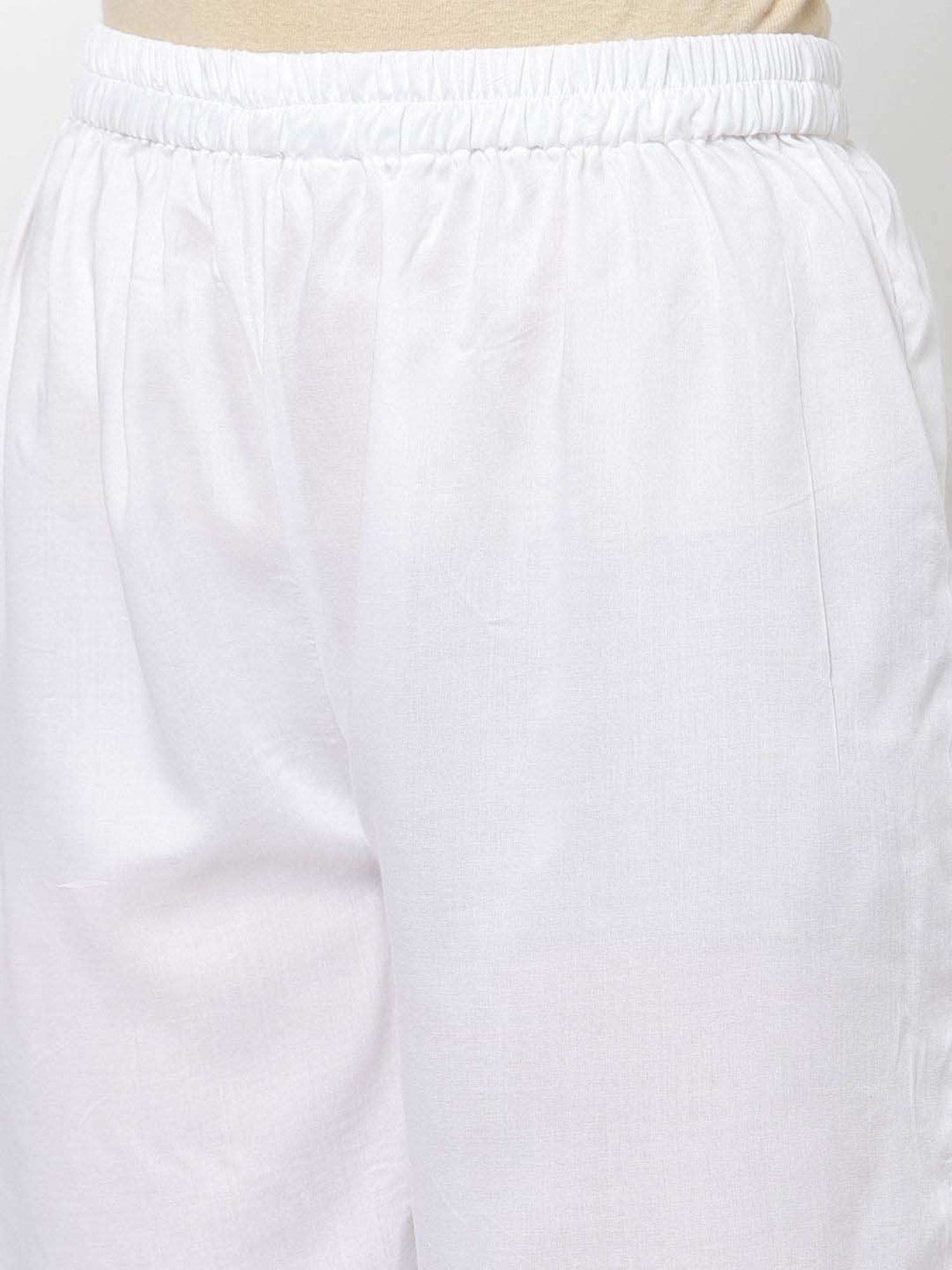 DART STUDIO White Regular Fit Palazzos