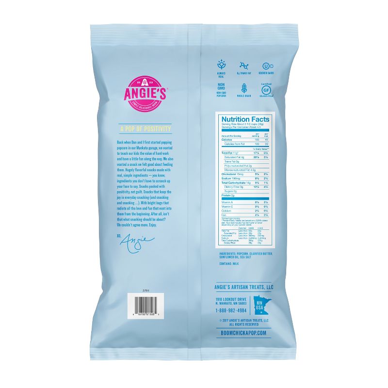 Angie's Boomchickapop Real Butter Popcorn - 4.4oz