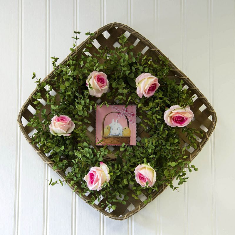 Easter 7.0" Gallery Easter Bff's Bunny Chicks Basket  -  Wall Sign Panels