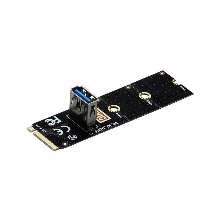 2pcs NGFF to PCI-E Riser Card M2 Slot to PCIe Expansion Card Convertor USB 3.0 Extender Adapter for Graphics Cards for BTC Miner