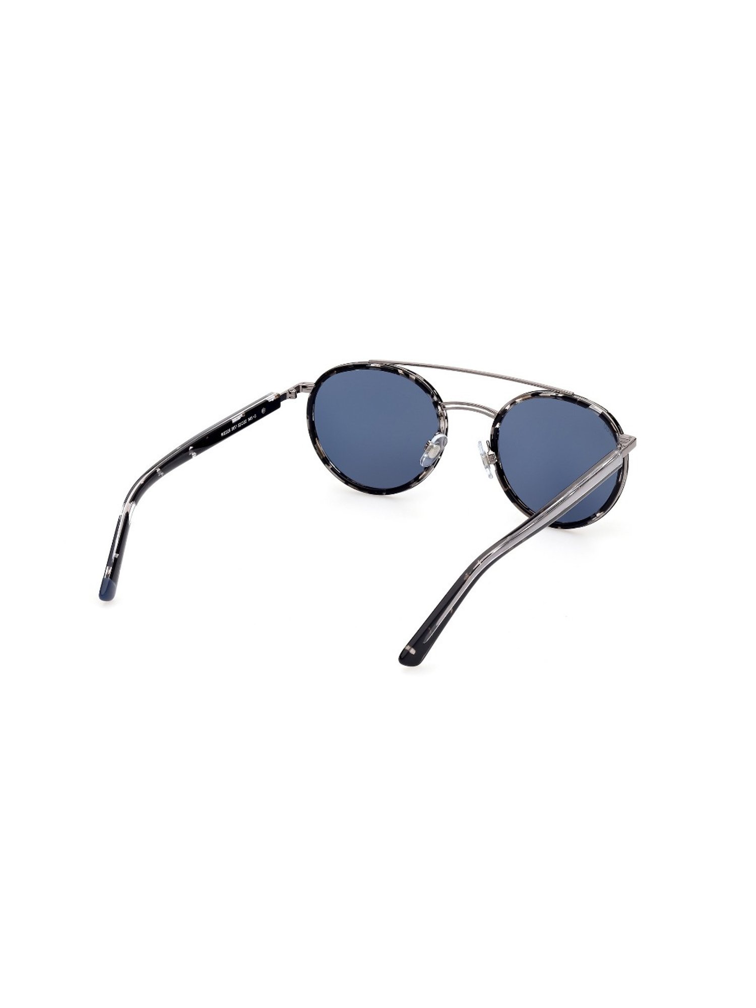 Web Eyewear Blue Round Unisex Sunglasses Designed in Italy