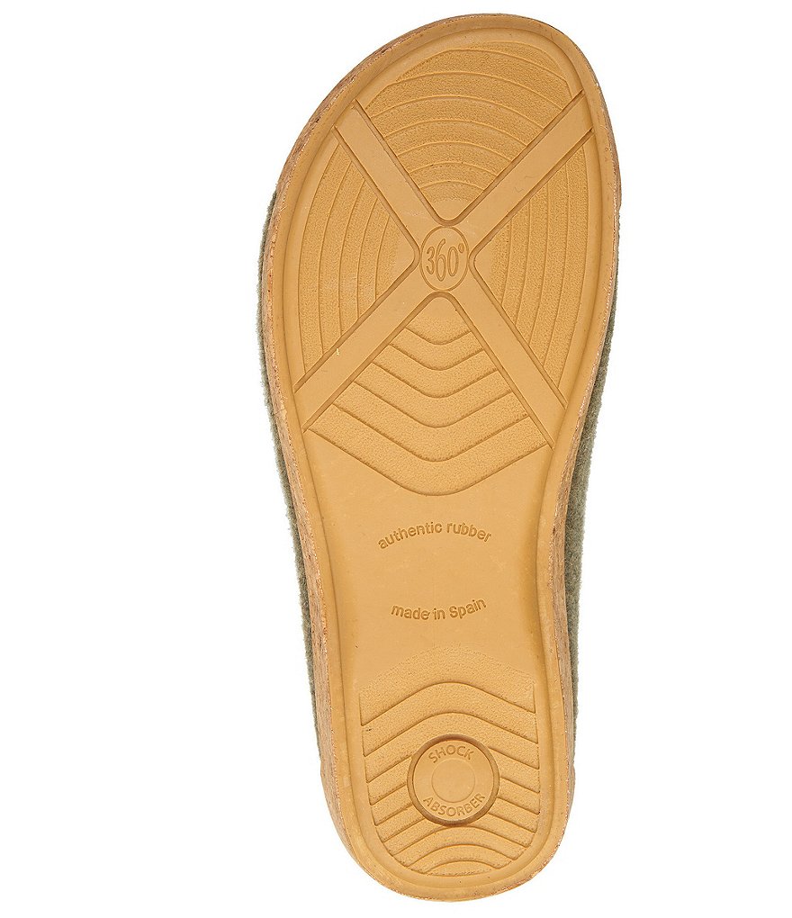 Taos Footwear Woollery Wool Cork Wedge Clogs