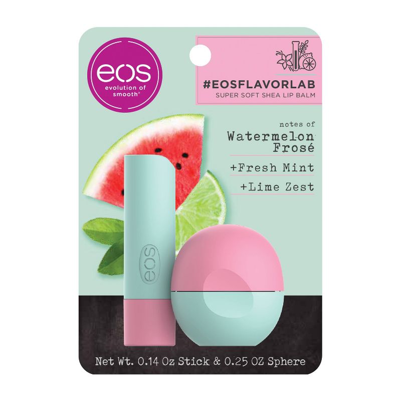eos Flavorlab Stick & Sphere Lip Balm - Watermelon Frosé - 0.39oz