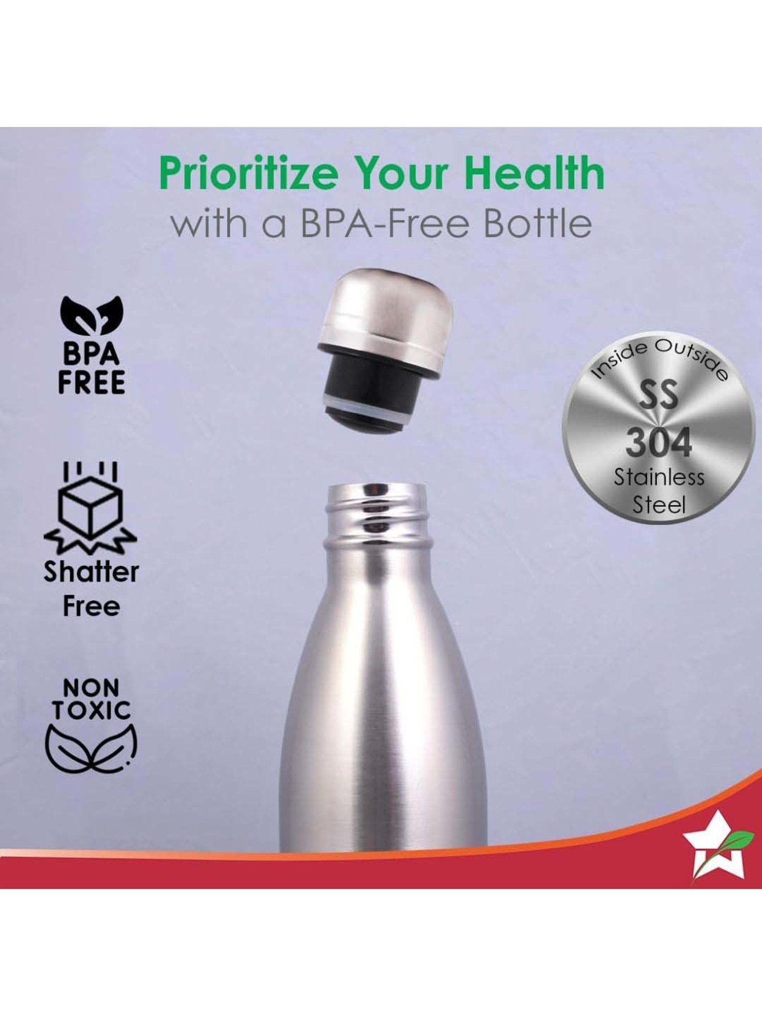 Wonderchef Aqua-Bot Double Wall Vacuum Insulated Flask