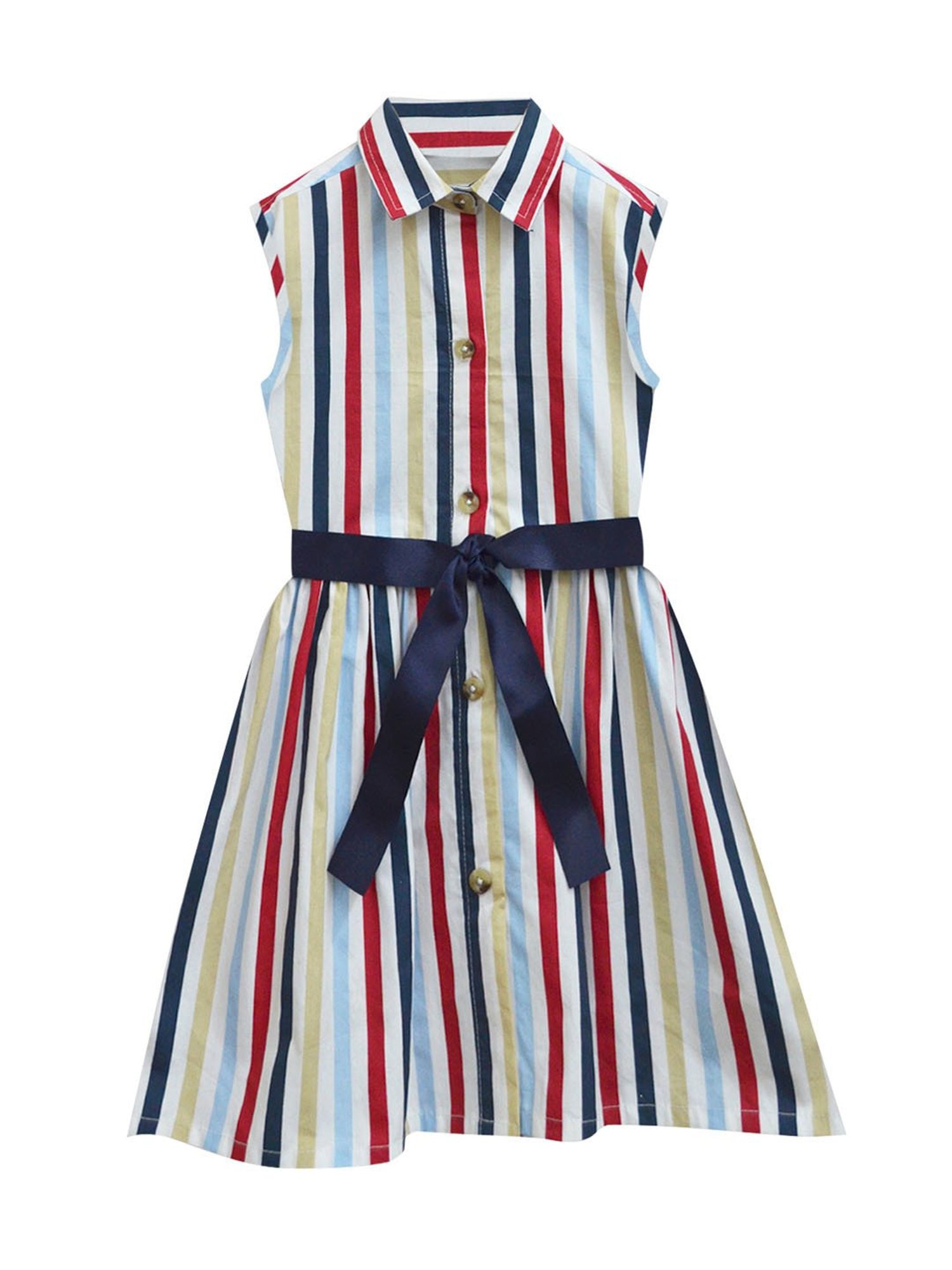 A.T.U.N. Multicolor Striped Shirt Dress