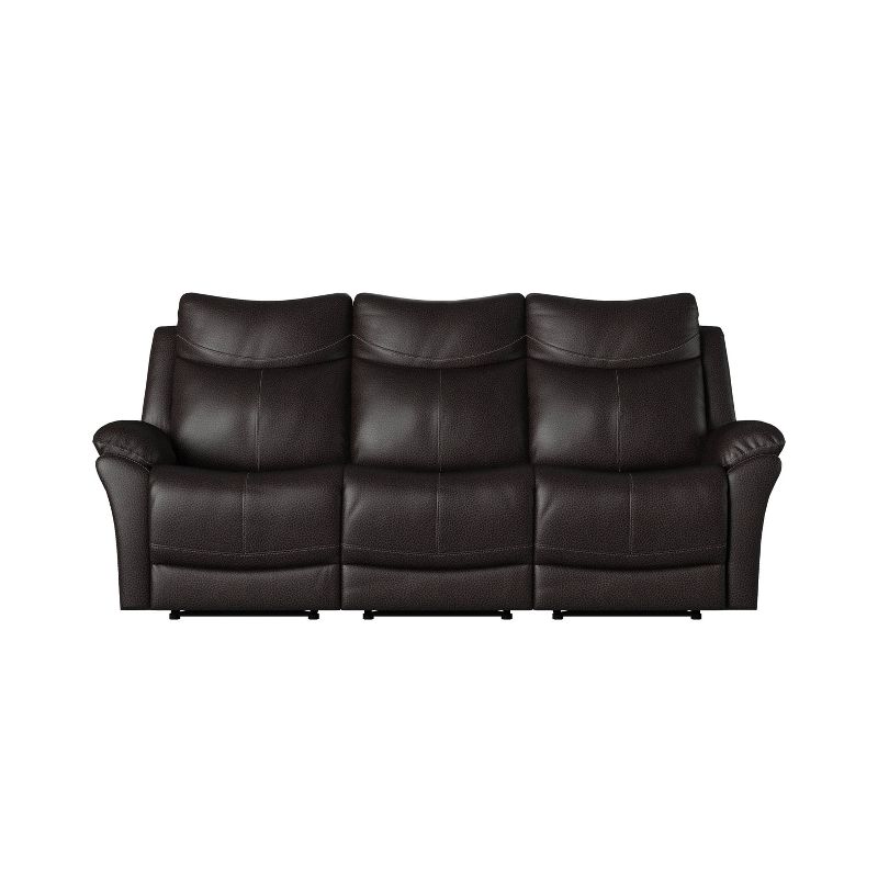 Aaron 3 Seat Wall Hugger Recliner Sofa Renu Leather Coffee Brown - ProLounger