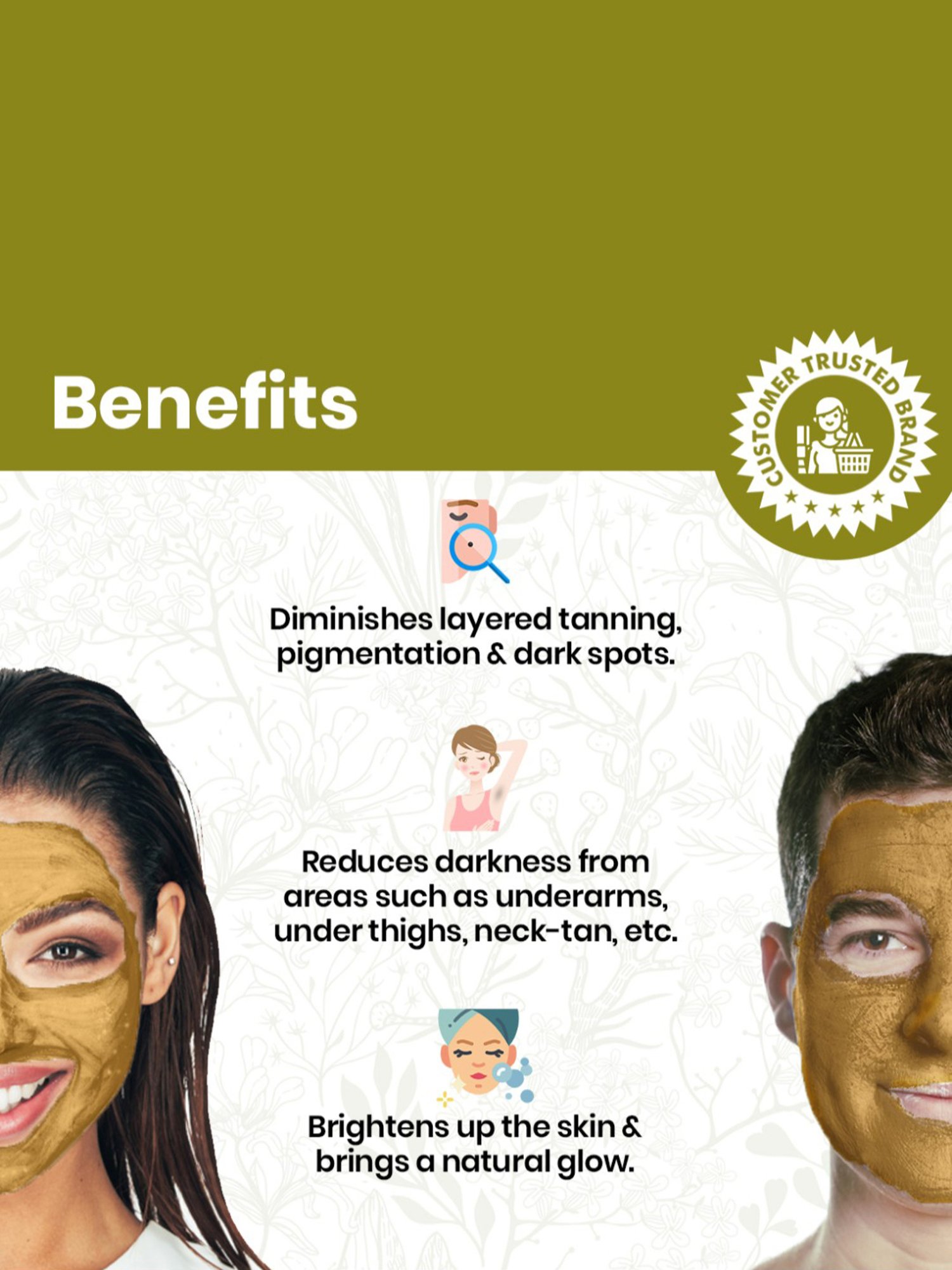 TNW-The Natural Wash De-Pigmentation & De-Tan Pack - 120 gm