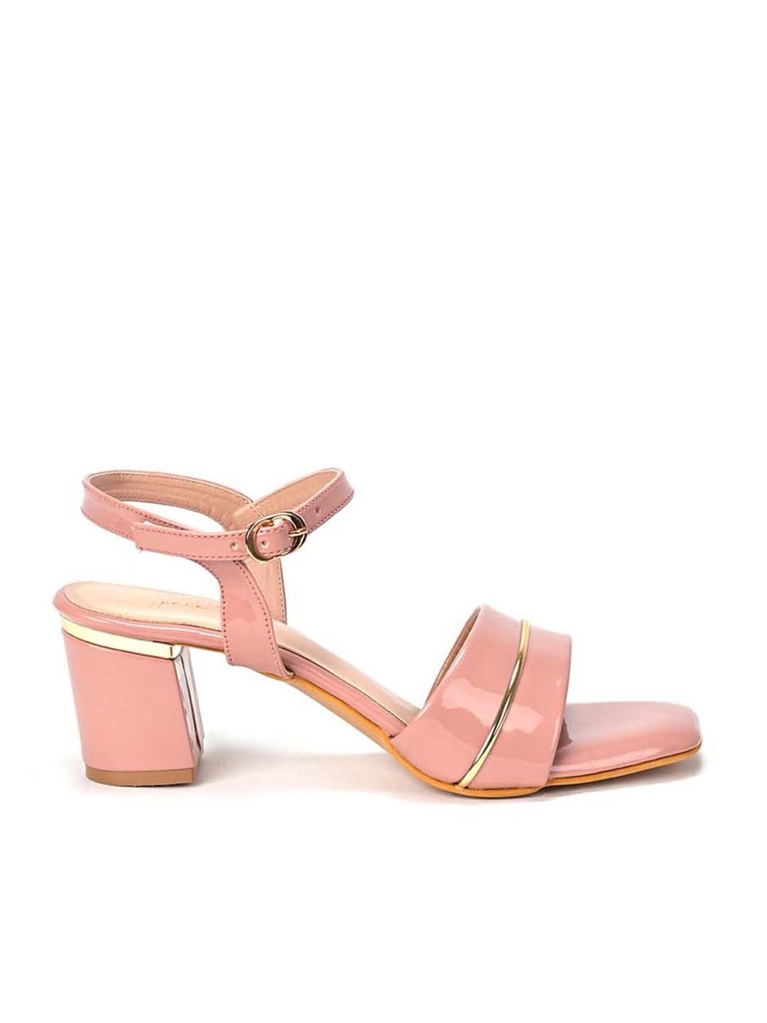 Scentra Women's Nude Ankle Strap Sandals