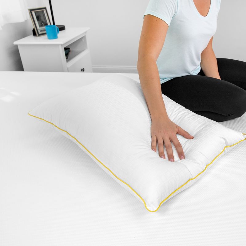 Downlite Soft White Goose Down Hypoallergenic Pillow &ndash; Perfect for Stomach Sleepers Standard