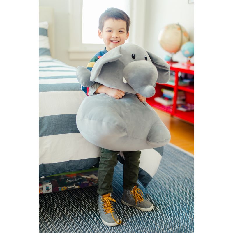 Animal Adventure Squeeze with Love Jumbo Stud Muffin Elephant 20.5" seated Stuffed Animal