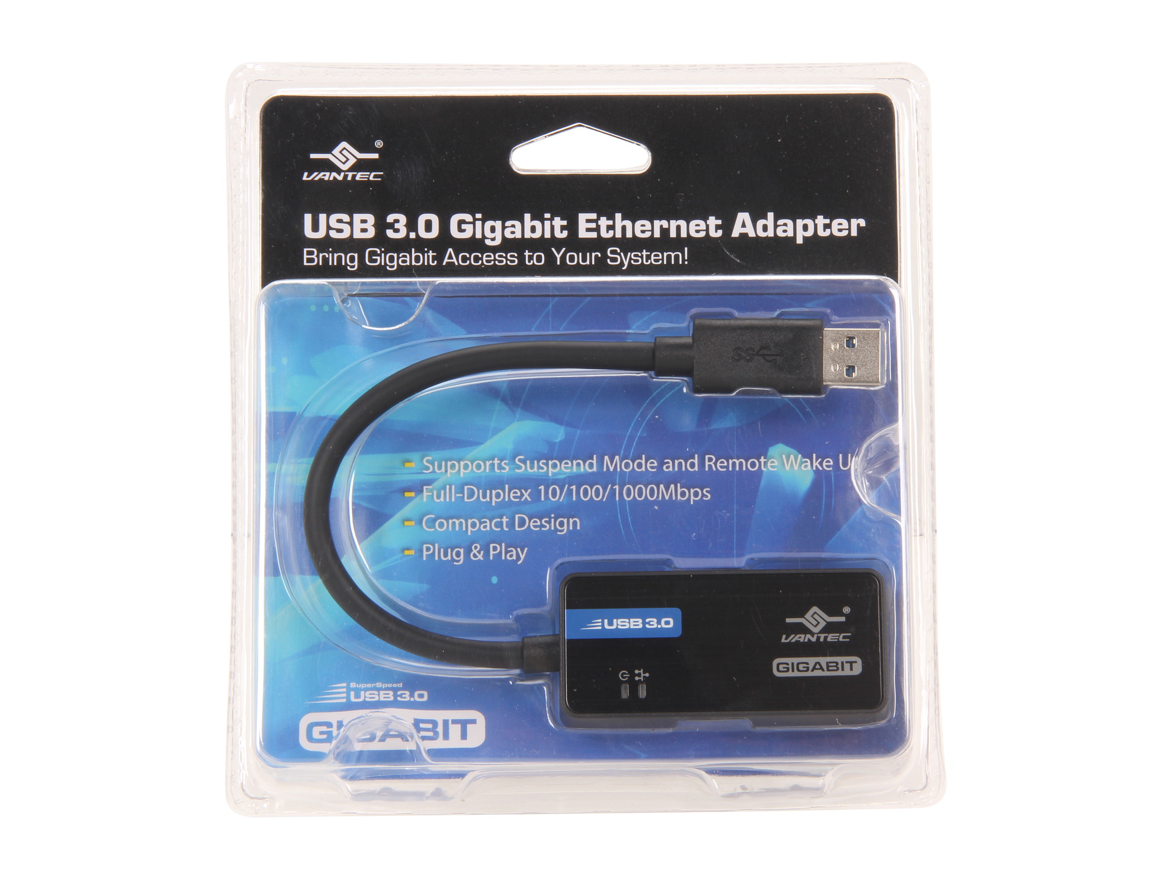 VANTEC CB-U300GNA USB 3.0 Gigabit Ethernet Adapter