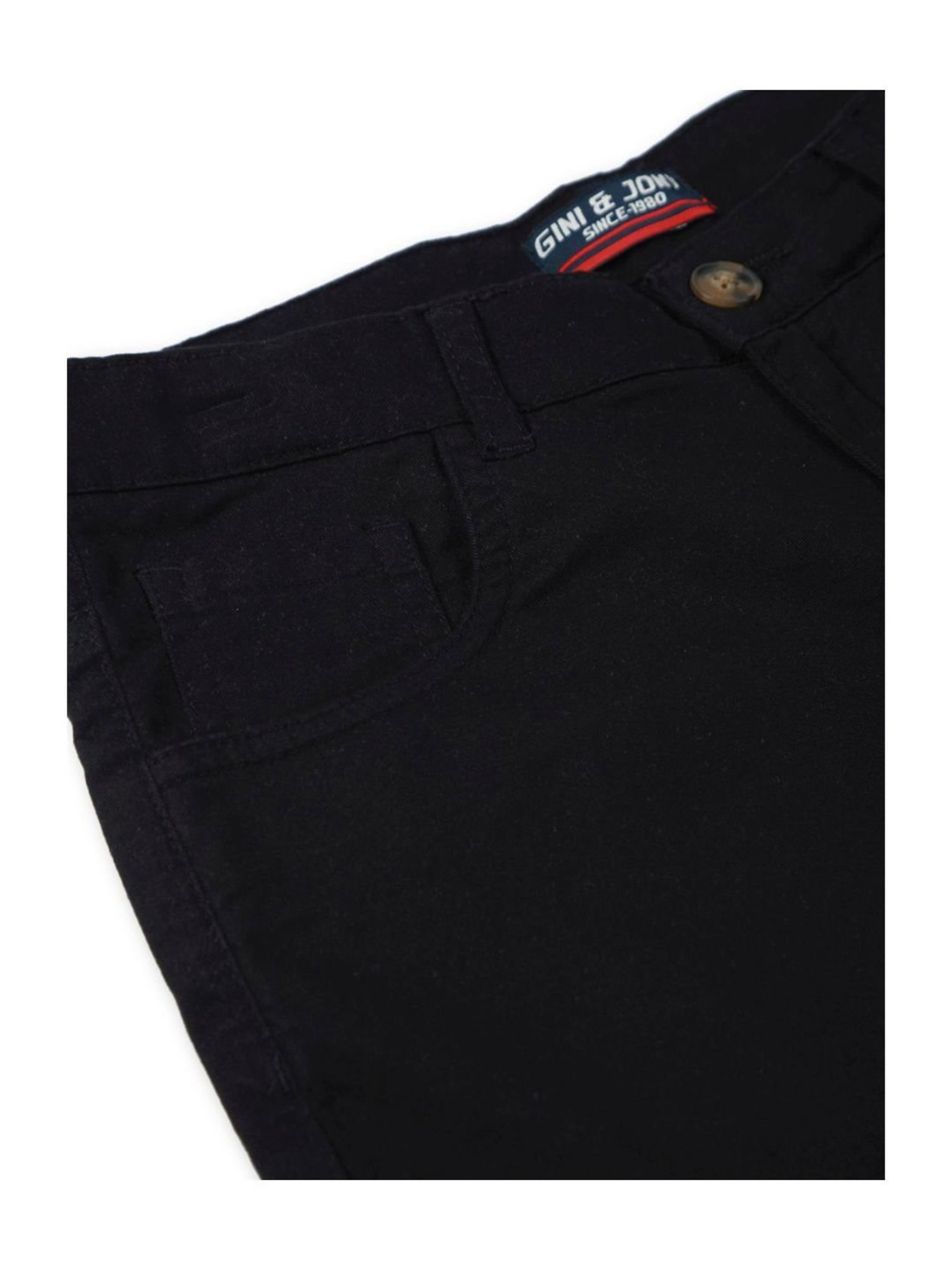 Gini & Jony Kids Brown Solid Bermudas