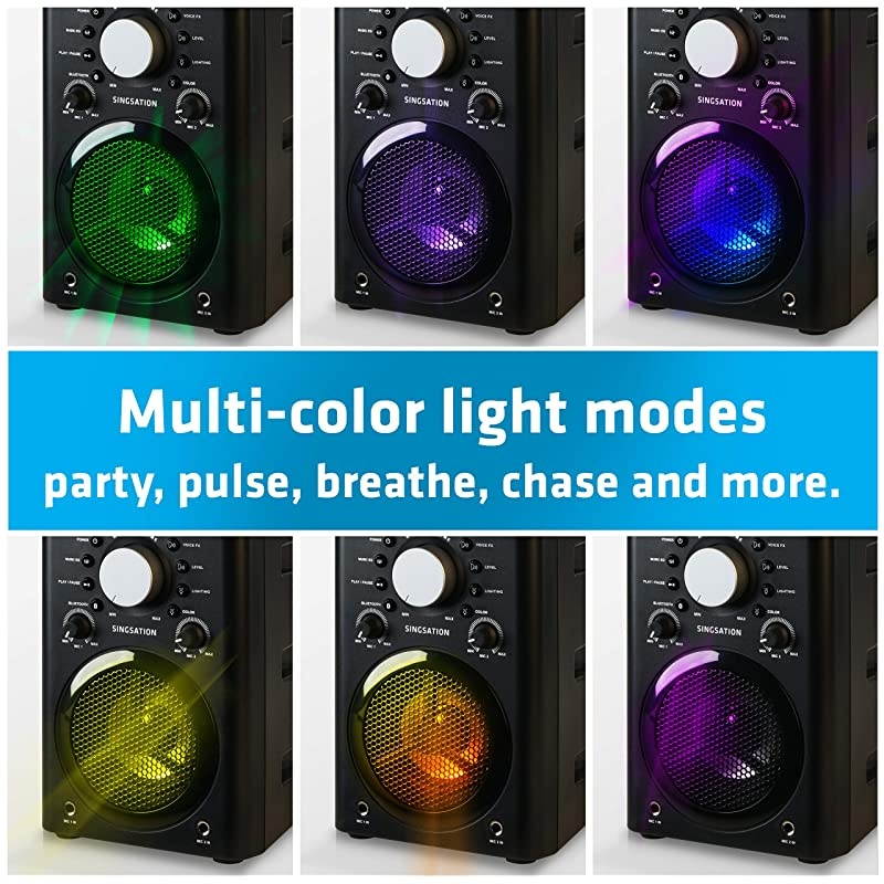 Karaoke Machine Full Karaoke System with Wireless Bluetooth Speaker and Microphone Works with all Karaoke Apps via Smartphone or Tablet