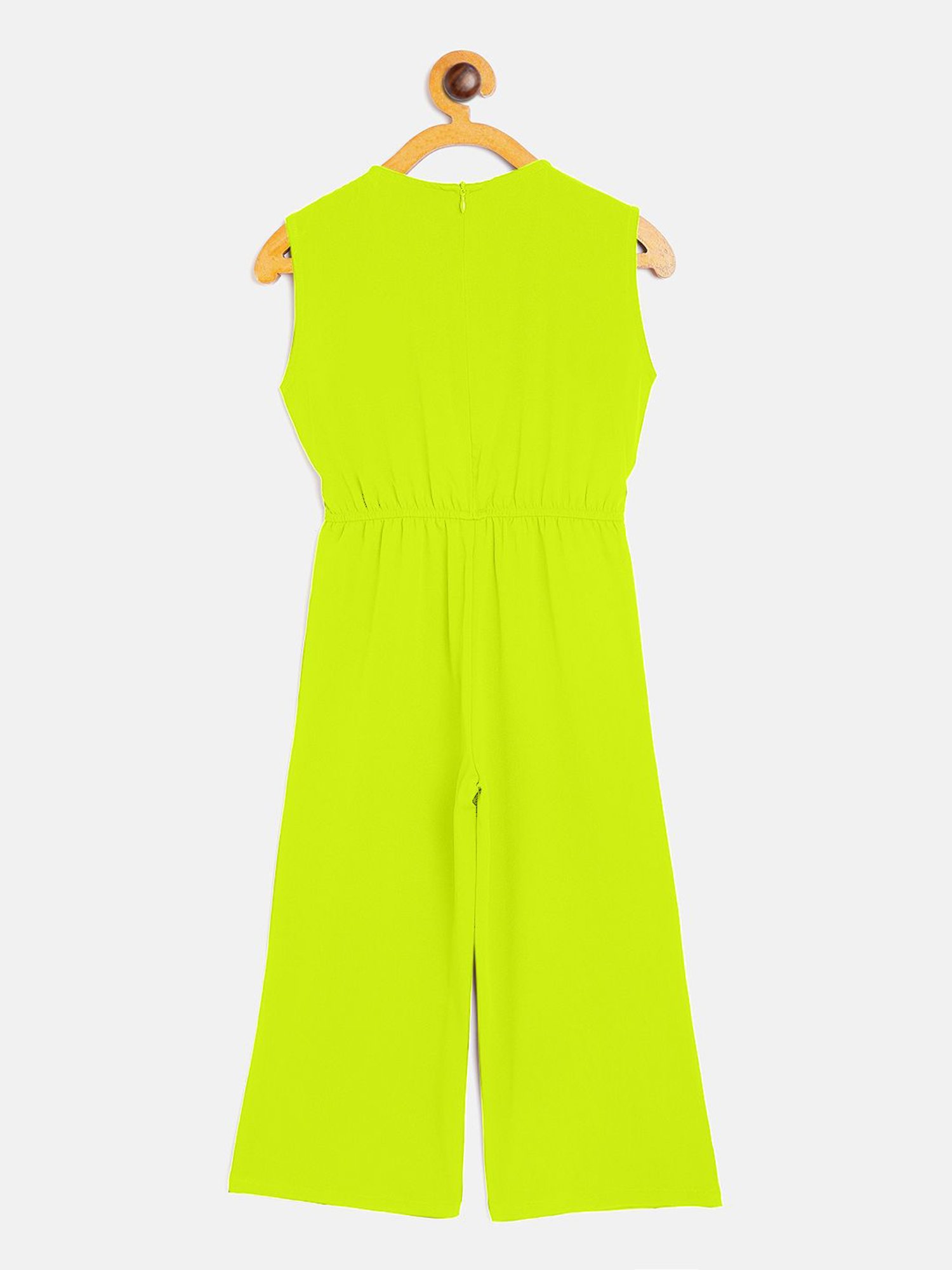 Uptownie Lite Kids Neon Green Regular Fit Jumpsuit