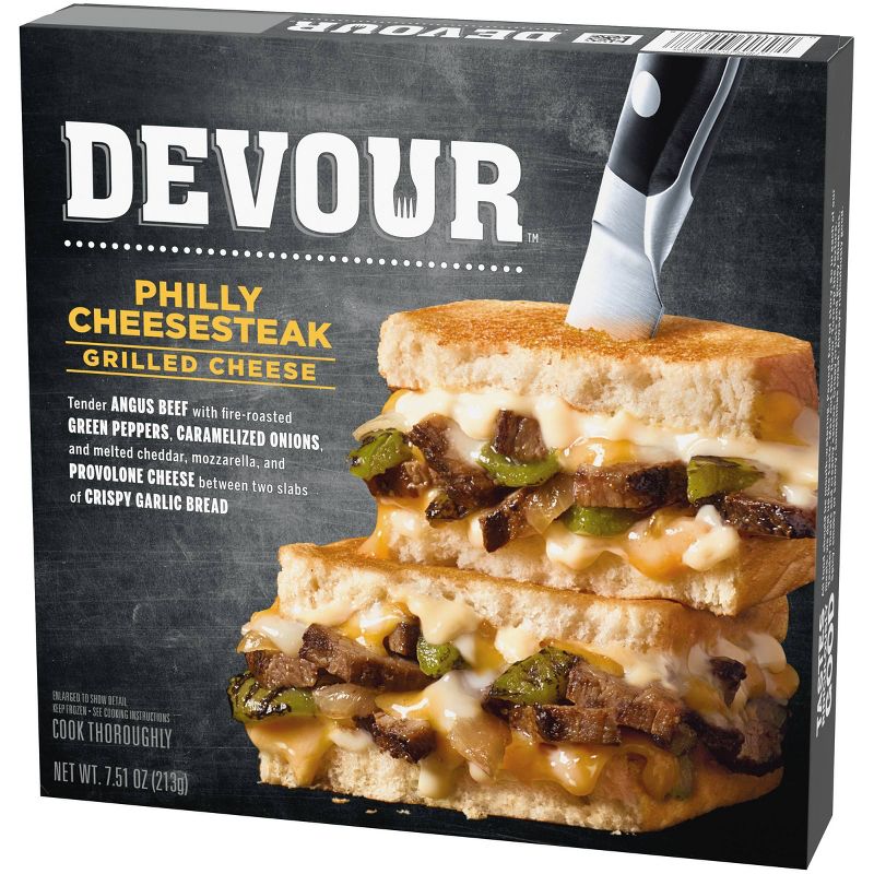 Devour Frozen Philly Cheesesteak Grilled Cheese - 7.51oz