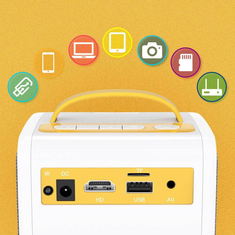 1080P Children's Toy Mini Projector Home Theater Cinema AV USB HDMI TF Kids Gift