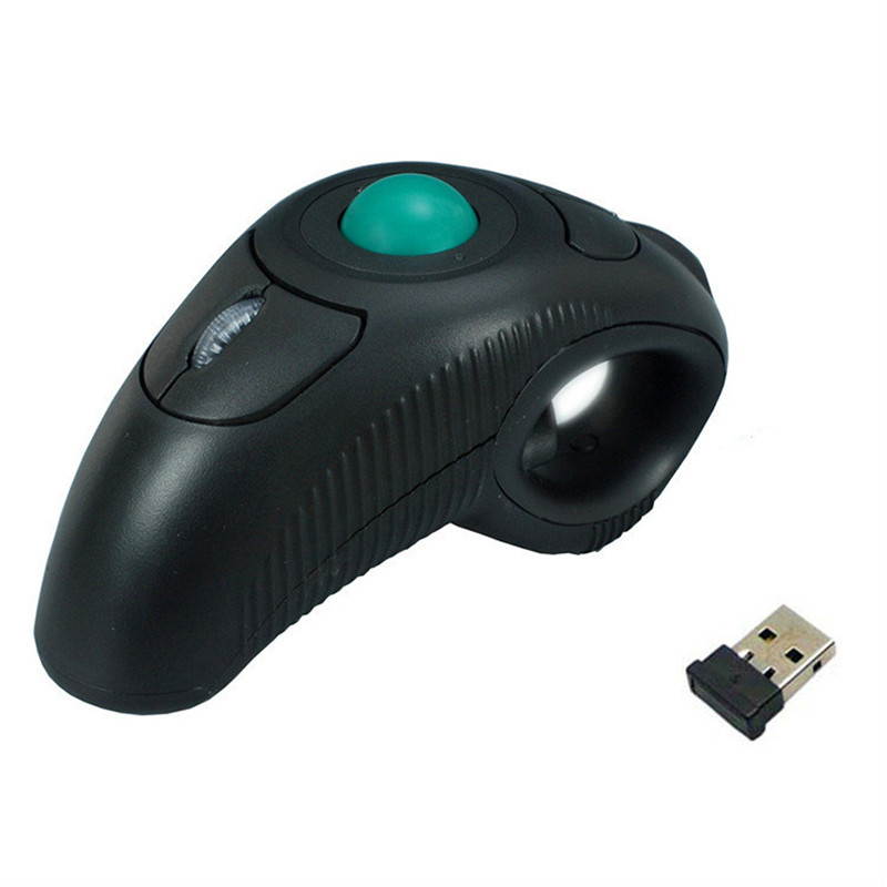 Wireless Laser Trackball Mouse Ergonomic 2.4G 1000DPI Adjustable Handheld Portable Air Mice for PC Laptop TV Box Projector