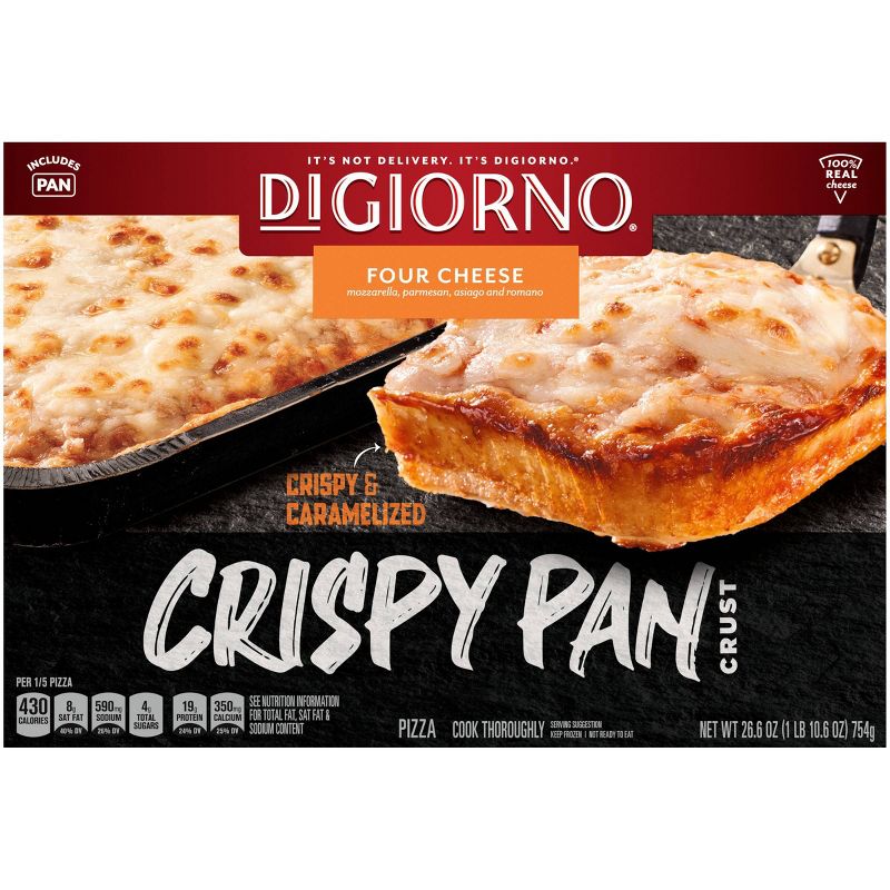DiGiorno Crispy Pan Four Cheese Frozen Pizza - 26.6oz