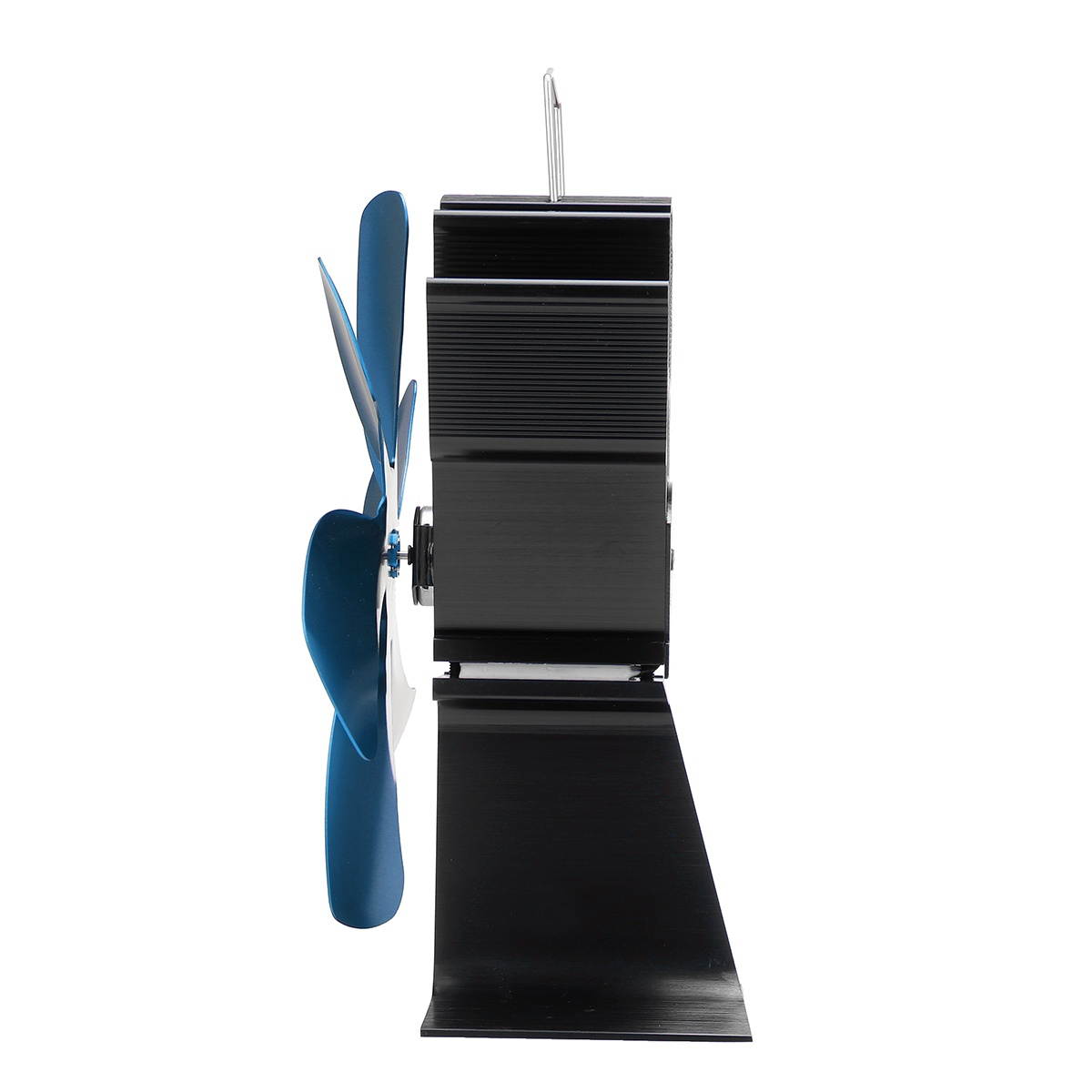 Automatically Heater Fan Faster Speed Self-Powered Quiet Stove Fan Winter Warmer-Dark Blue