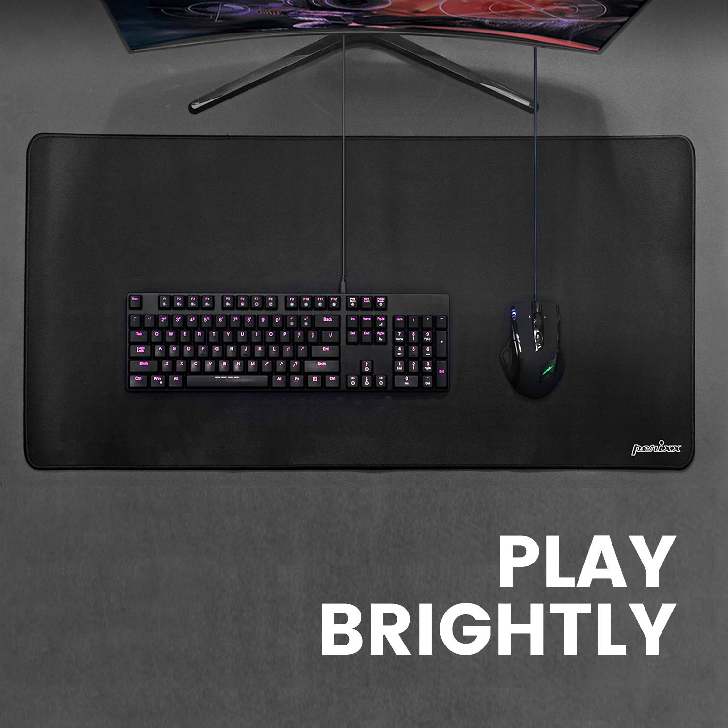 Perixx PERIBOARD-328 Full-Size Mechanical Keyboard with Kailh Low Profile Brown Switch, RGB Backlighting, Black