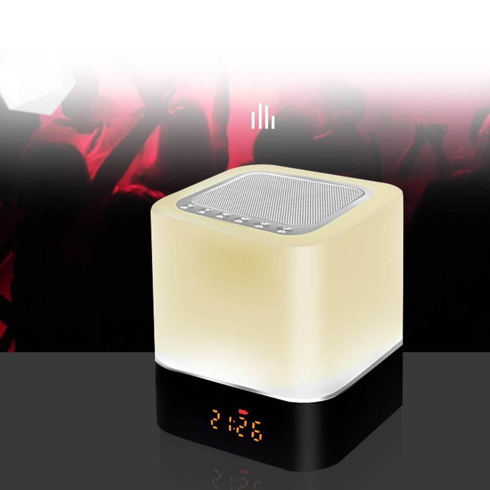 Led BT Speaker Multifunctional Touching Night Light Intelligent Desk Lamp Alarm Clock Music Player