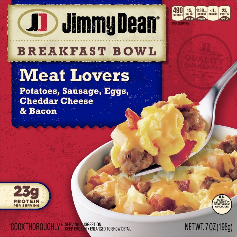 Jimmy Dean Frozen Meat Lovers Breakfast Bowl - 7oz