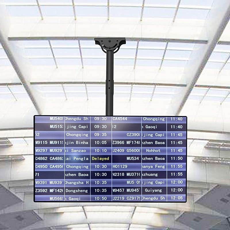 TV Ceiling Mount Adjustable Bracket Fits Most LED LCD OLED and Plasma Flat Screen Display 26 to 65 Inch up to 110 Lbs VESA 400x400mm CM2665 Black by