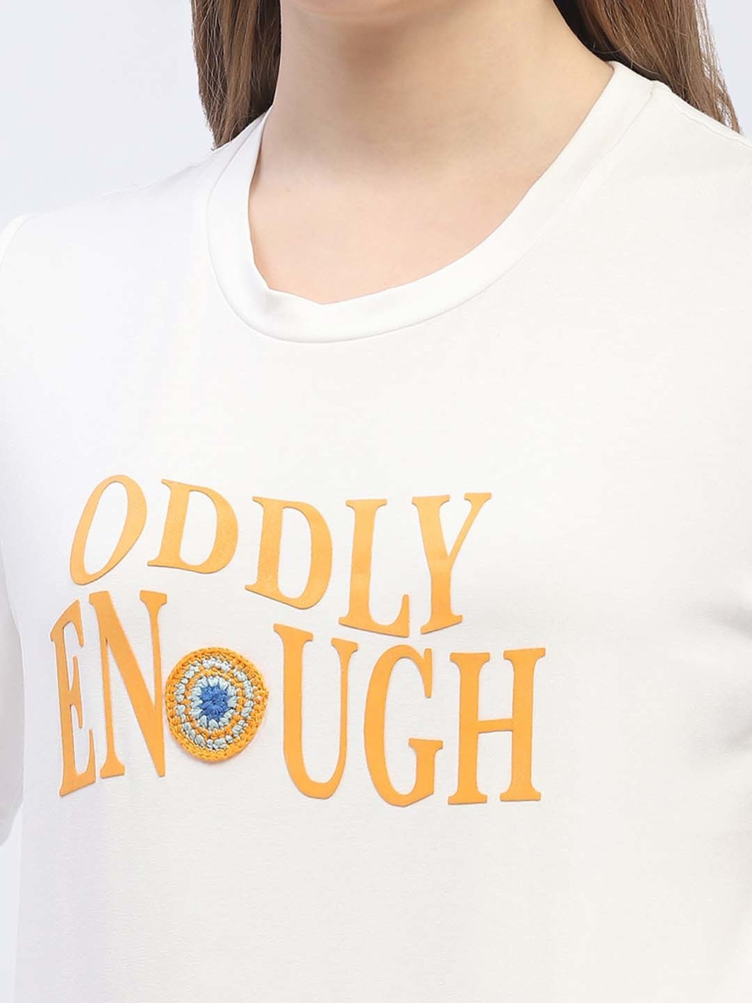 MADAME White Printed T-Shirt