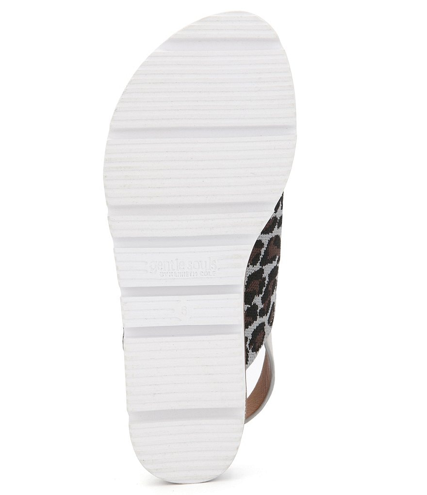 Gentle Souls Lavern Leopard Print Knit Sandals