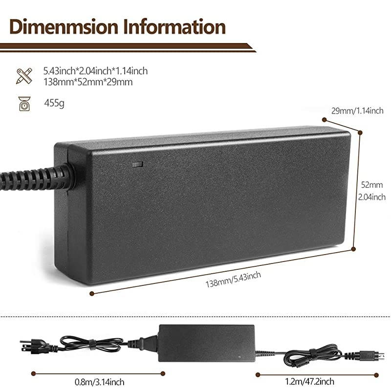 4Pin 12V 833A 9A AC Adapter Replacement for Synology Disk Station DS410 DS410j DS411 DS411J DS412 DS412 + DiskStation Network Storage NAS Server 12V DCwith 4Prong Connector Power Supply