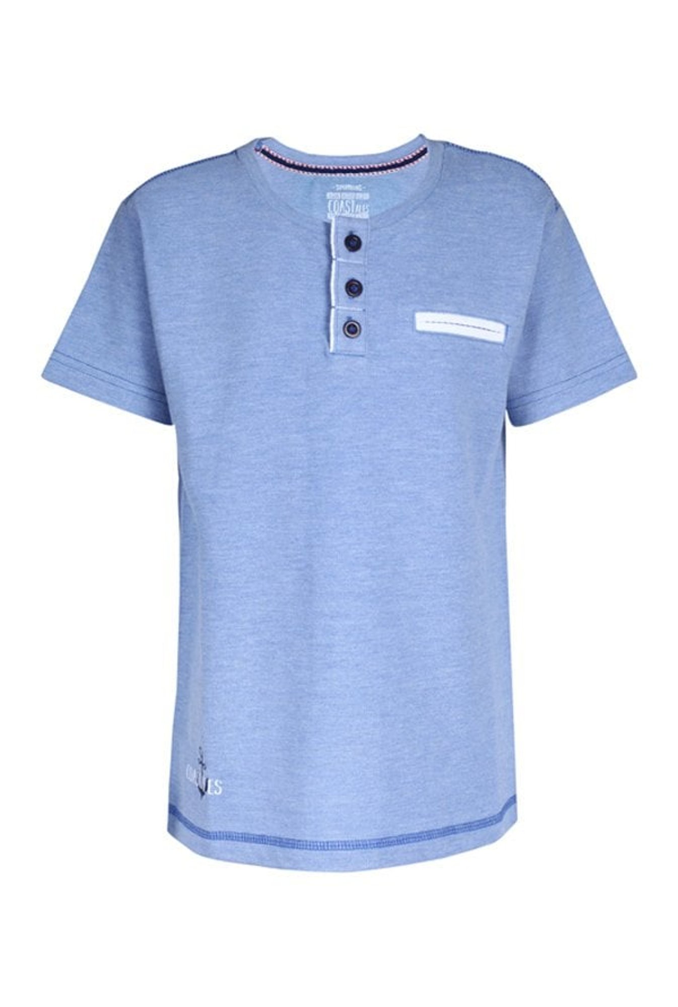 Superyoung Boys Blue Textured T-Shirt