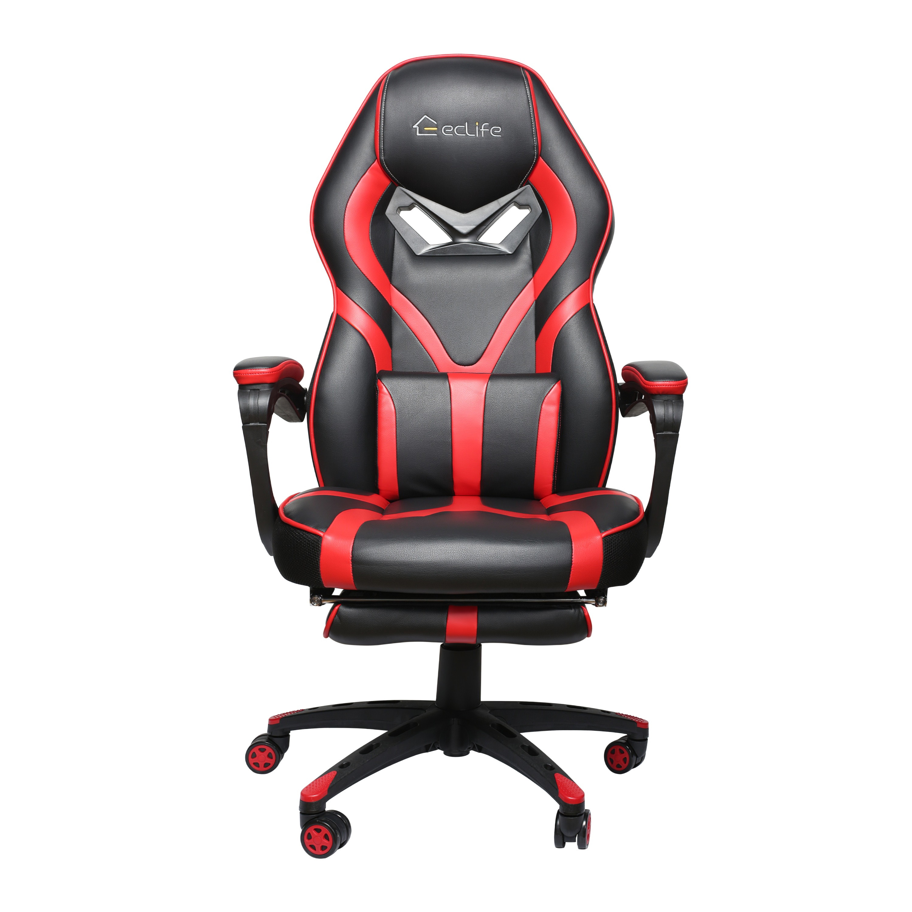 E-sports Massage Gaming Chair with footrest yellow