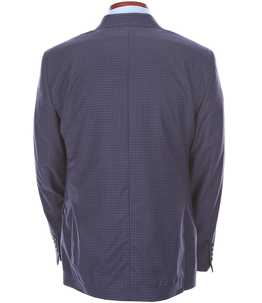 Psycho Bunny Slim Fit Navy Check Wool Suit