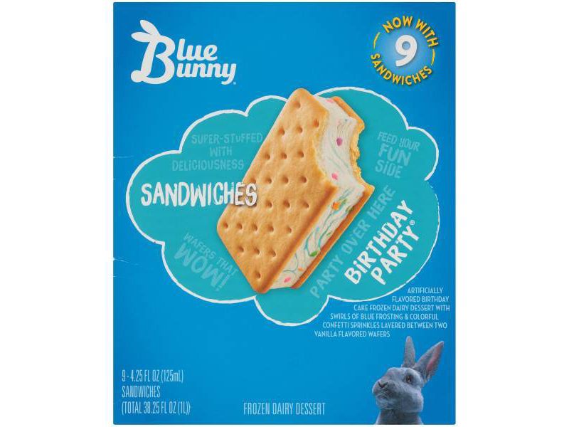 Blue Bunny Premium Sandwiches Birthday Party - 9ct
