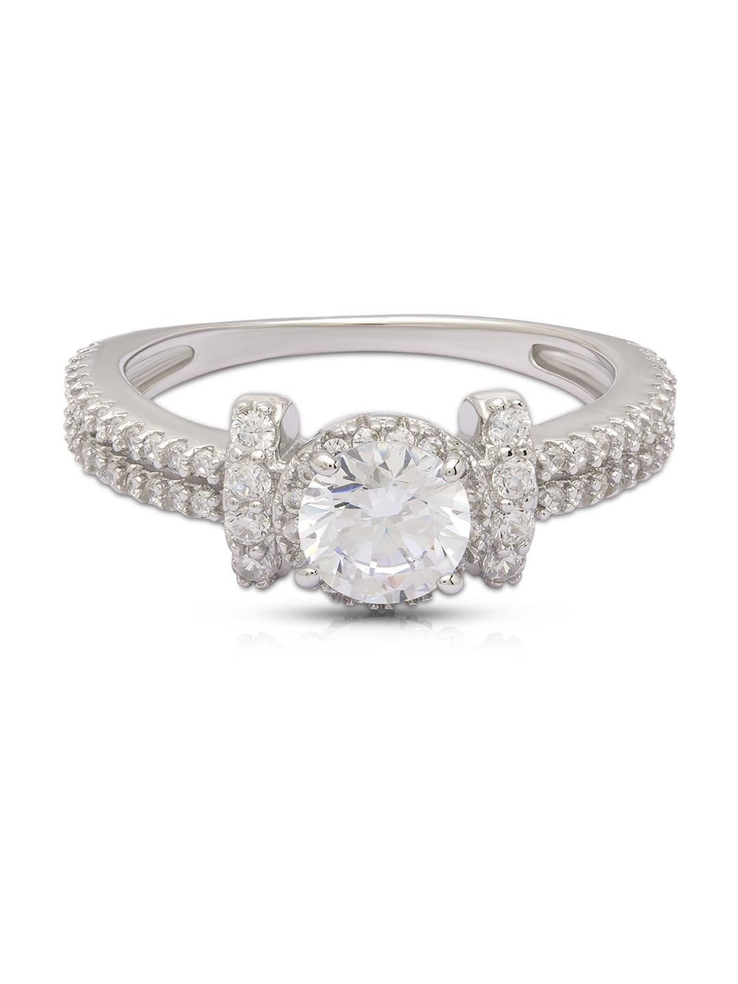 Anayra 92.5 Sterling Silver Sparkling Ring for Women