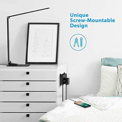 Power Strip with USB  Wall Mountable Outlet Extender with 3 USB Ports 3 Widely Spaced Outlets Flat Plug 45ft Extension Cord for Cruise Ship Hotel Nightstand Office Black