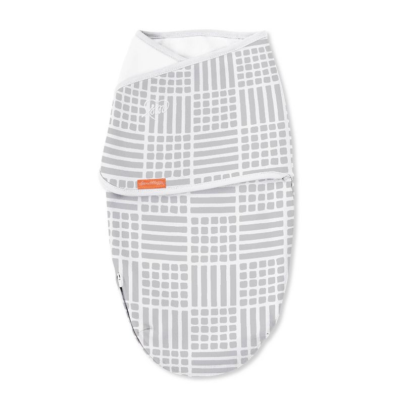 SwaddleMe Whisper Quiet Swaddle with Easy Change Newborn S/M - Square Dance