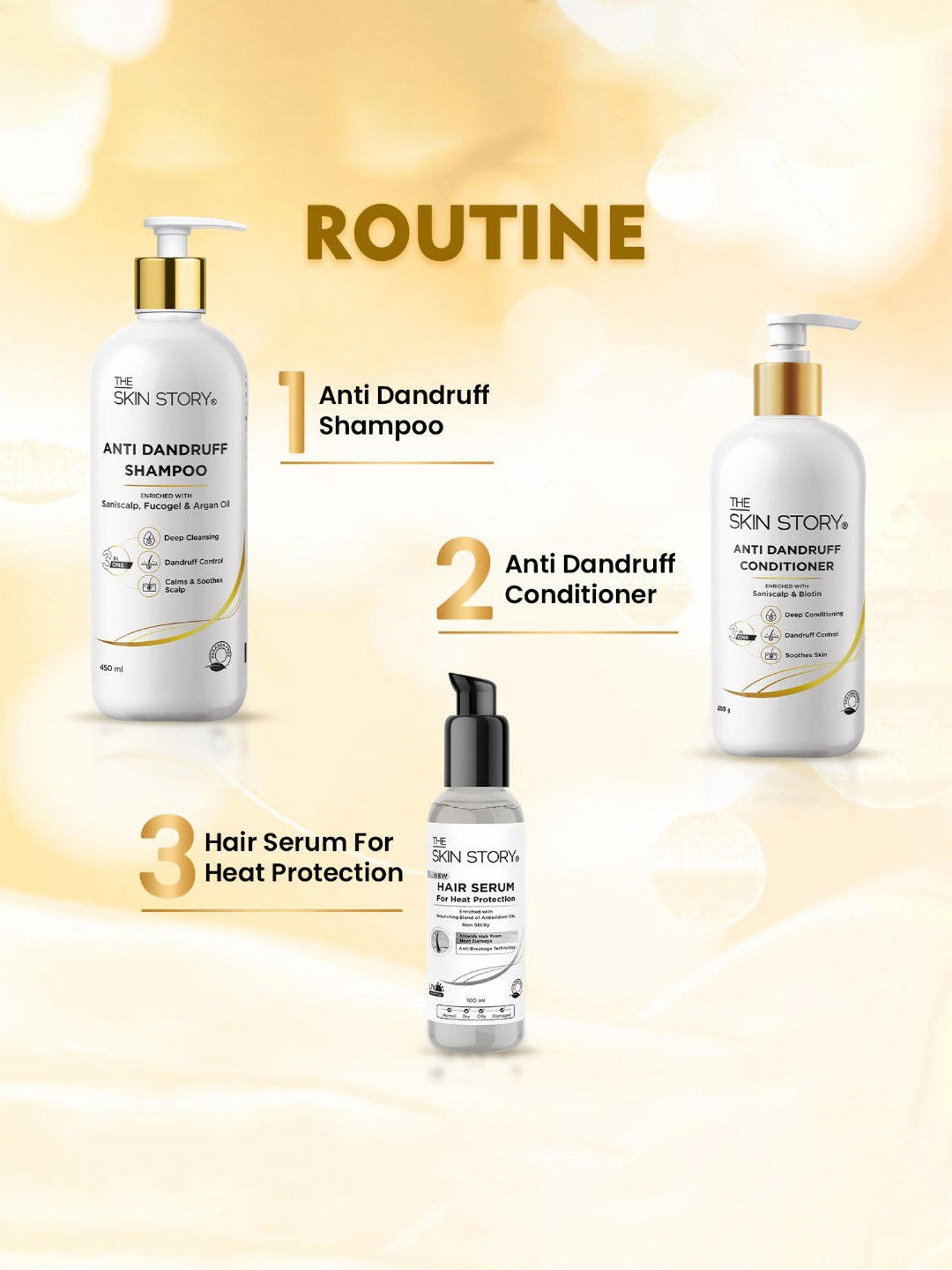 The Skin Story Saniscalp & Argan Oil Anti Dandruff Shampoo - 450 ml