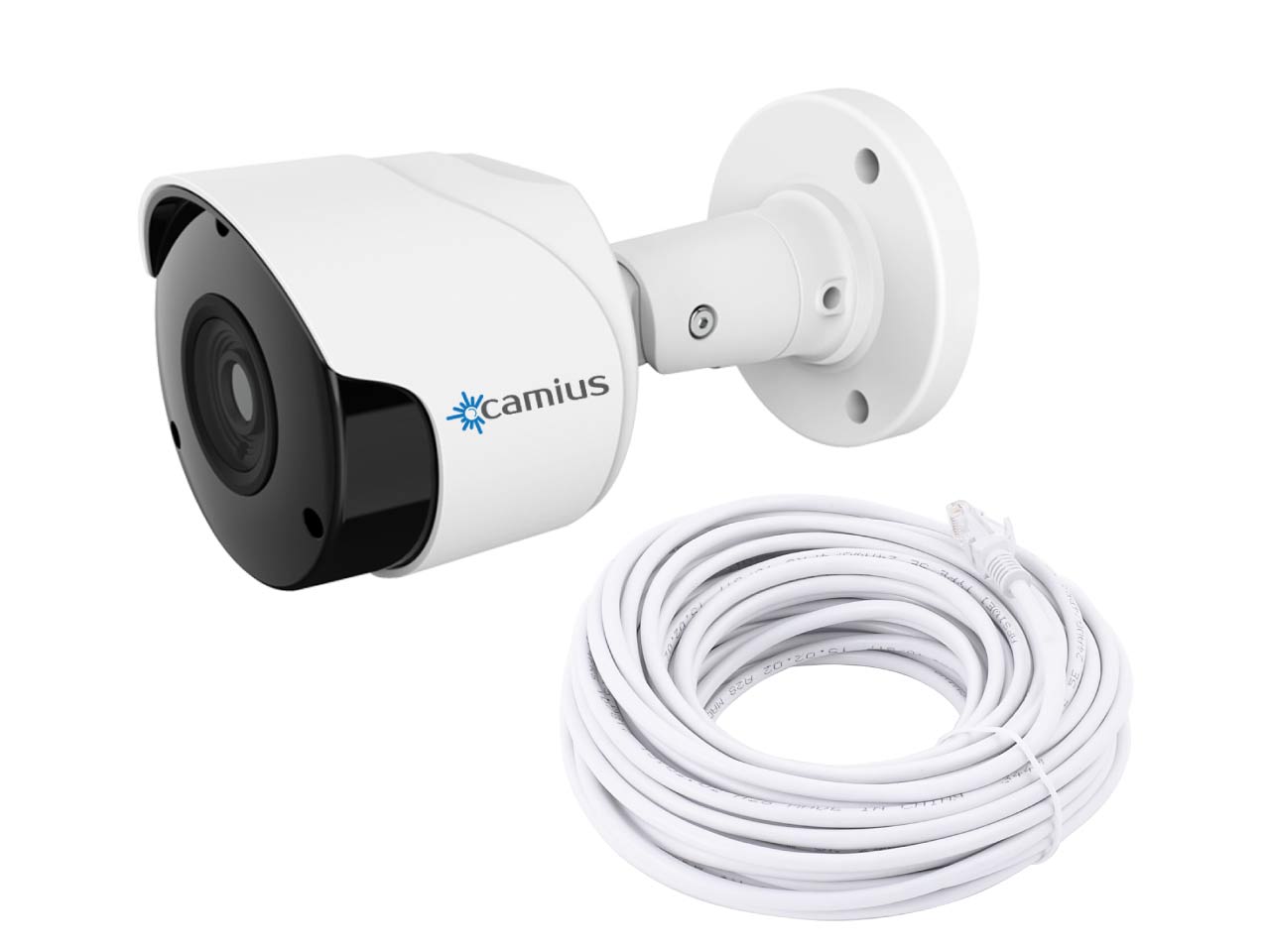 Camius 5MP PoE IP Dome Security Camera with Audio (built-in microphone), Wide view 2.8mm Lens, 30-100ft Night Vision, Onvif, Wired Ethernet, PC, Mac software, Web-Browser, Camera app View - Iris528A