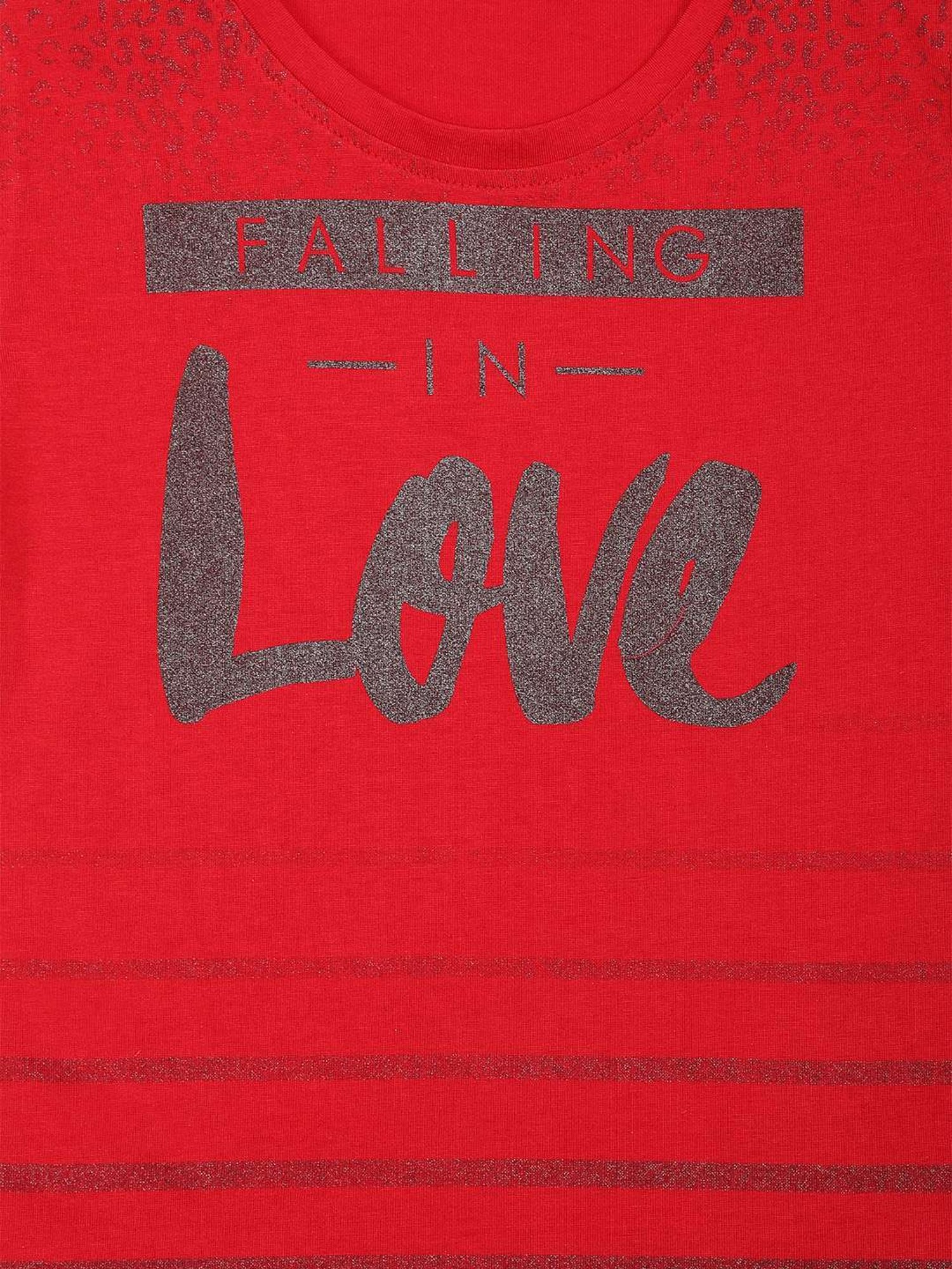 NINS MODA Kids Red Printed Top