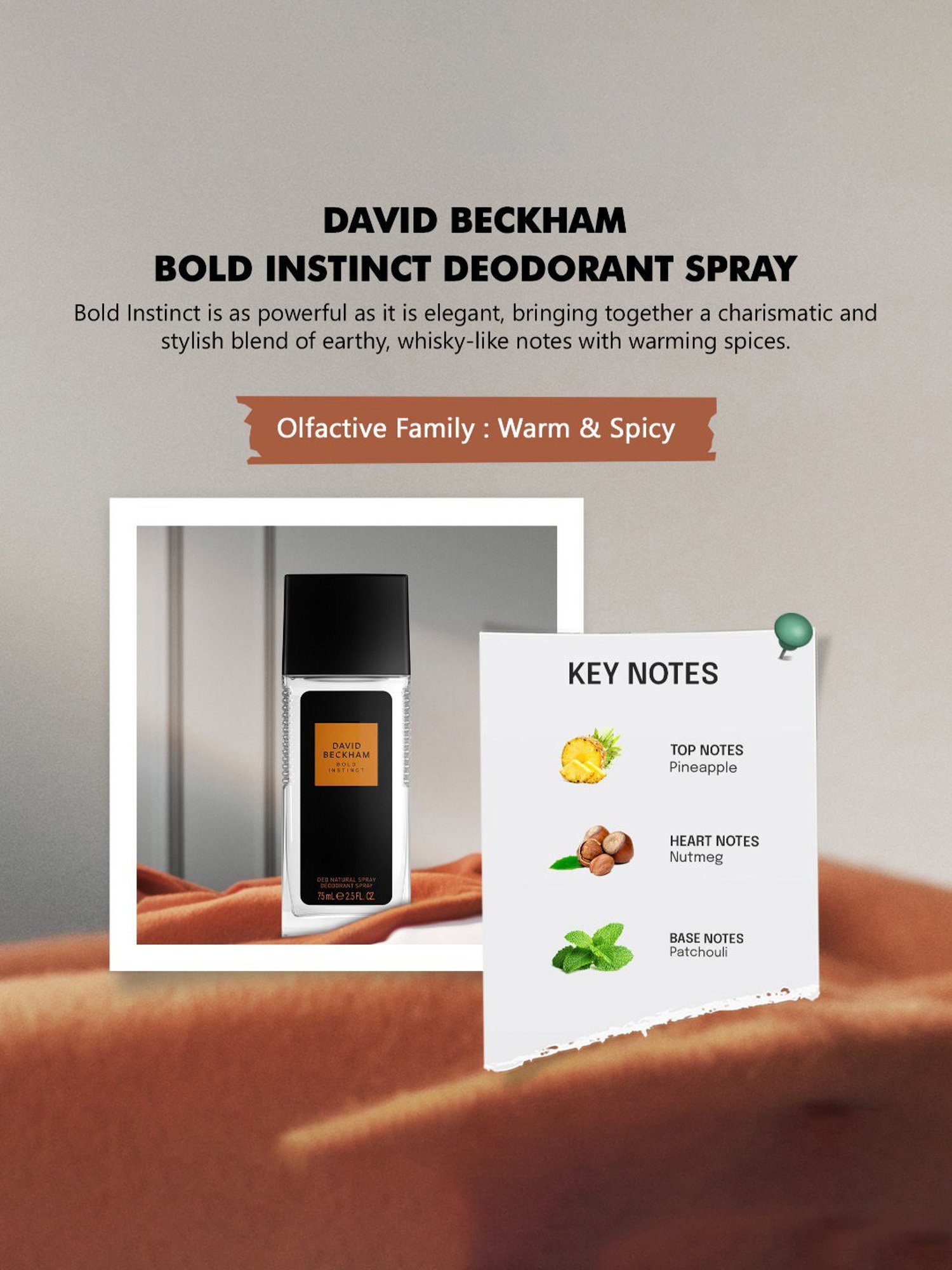 David Beckham Bold Instinct Deodorant Spray - 75 ml