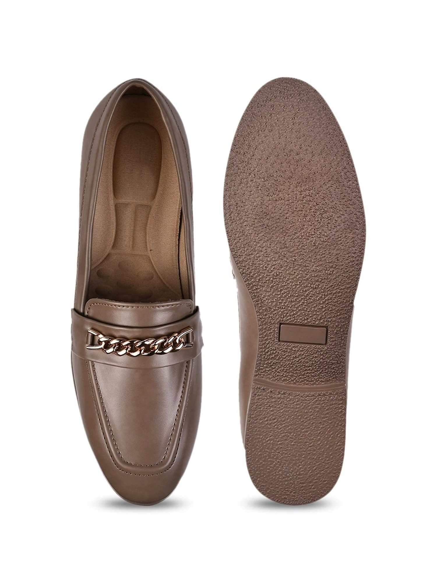 The White Pole Women's Brown Casual Loafers