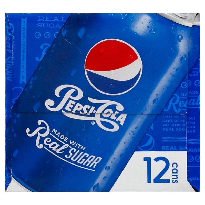 Pepsi Cola with Real Sugar- 12pk/12 fl oz Cans