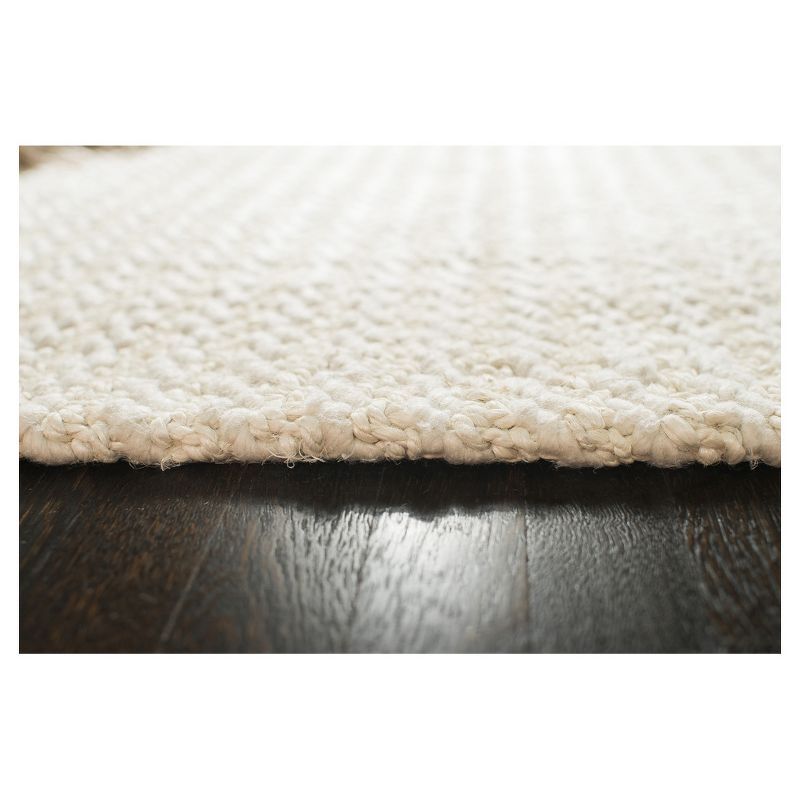 Cream Stripe Woven Area Rug 5'X8' - Anji Mountain