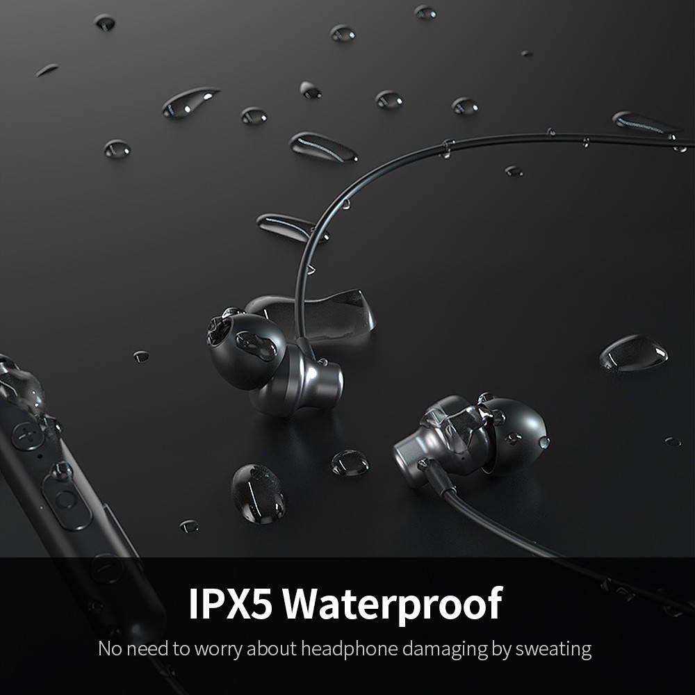 Lenovo HE05 Pro Wireless BT Headphone BT5.0 In-ear Earphone IPX5 Waterproof Sport Earbud with Noise Cancelling Mic Black