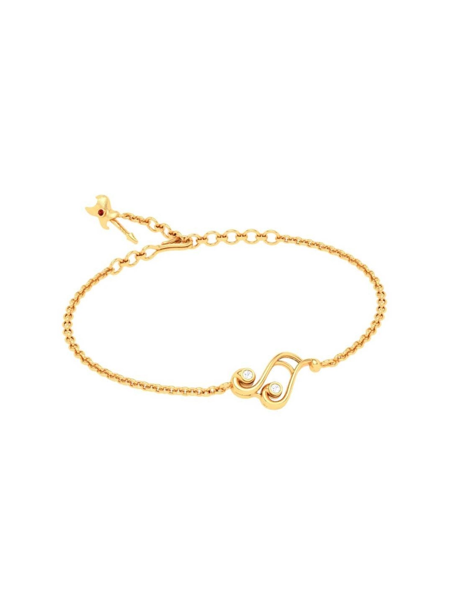 P.C. Chandra Jewellers 22k Yellow Gold Musical Note Bracelet